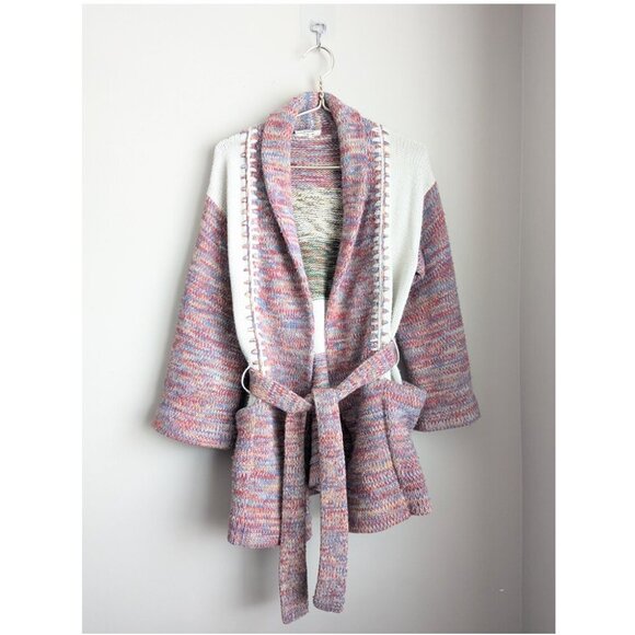 Vintage Knit Boucle Cardigan with belt tie - Picture 1 of 9